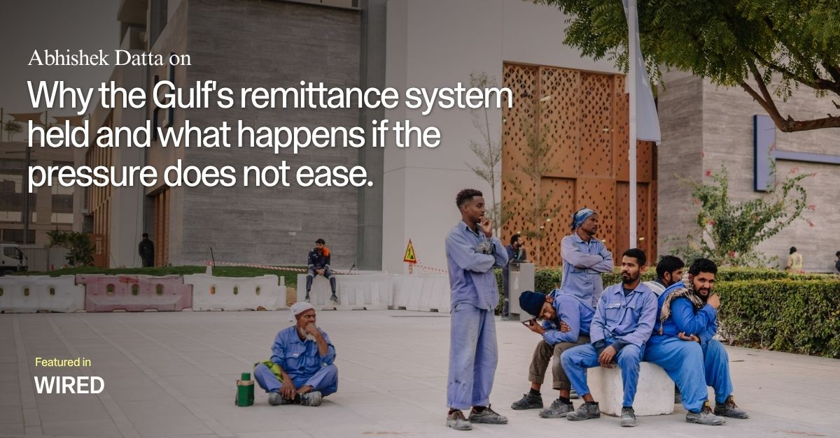 The Gulf's Remittance Infrastructure Is Passing the War Test